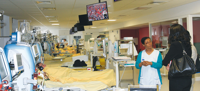 Photo du centre d'hémodialyse de l'hopital Henri Mondor
