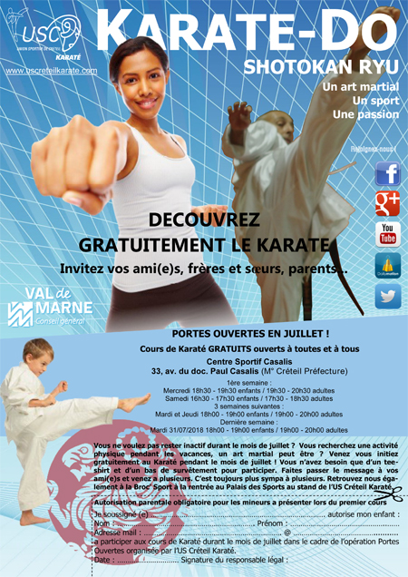 affiche karate