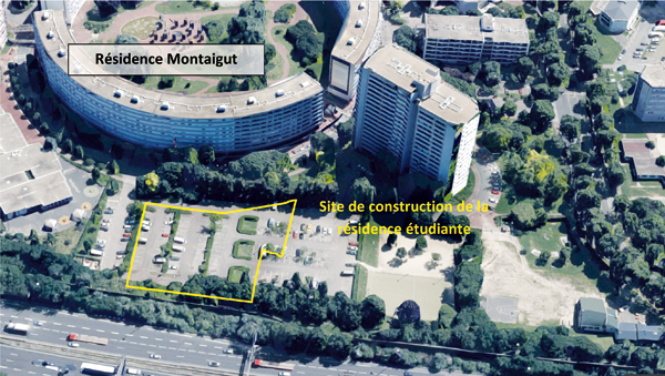 Vue aérienne quartier du Montaigut