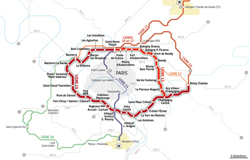 Infographie de la carte présentant la future ligne 15 du métro