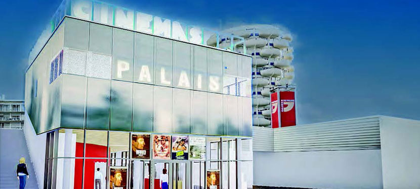 Les Cinémas du Palais disposent désormais d’une façade dynamique dont l’isolation thermique a été repensée.