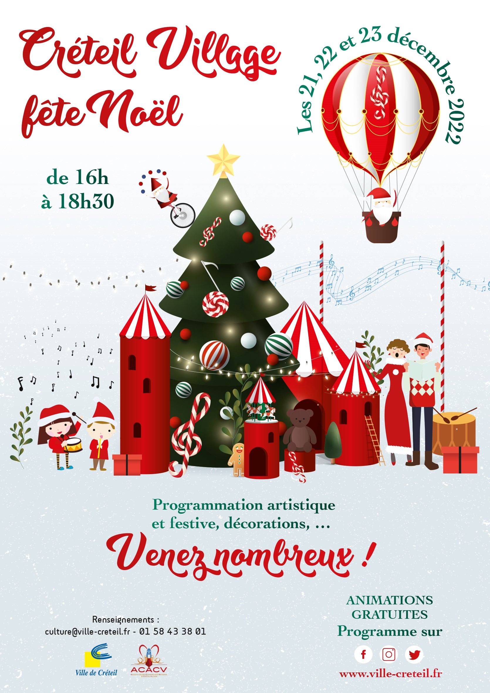 Créteil Village fête Noël les 21, 22 et 23 décembre 2022