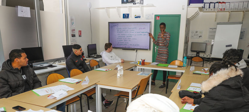 Ateliers CEJ organisés à la mission locale de Créteil située dans le quartier du Port.