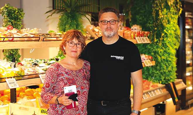 Anne et Laurent Audry, gérants de l'Intermarché