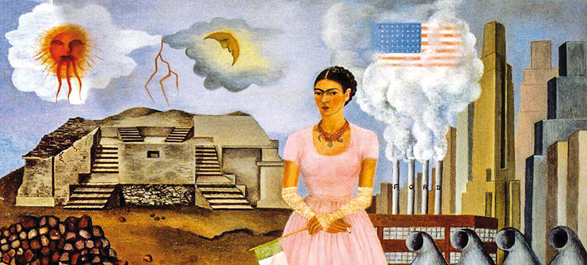 Frida Khalo - Autoportrait à la frontière entre le Mexique et les États-Unis.