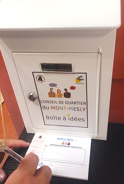 Mont-Mesly : Installation d’une boîte à idées