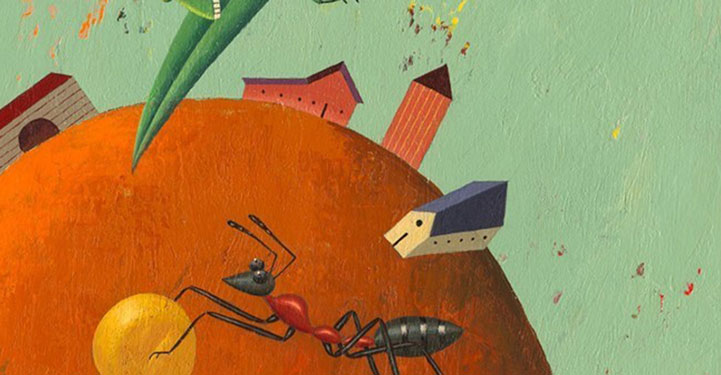 Dessin de la fourmi des fables de la Fontaine