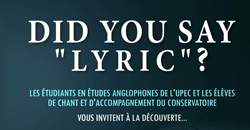 Concert : Did you say “Lyric” ?