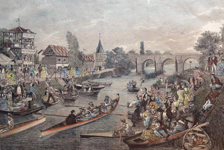 Peinture de Canotage sur la Marne
