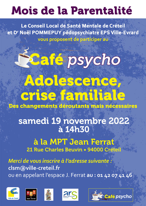 Affiche du café psycho le 19 novembre 2022