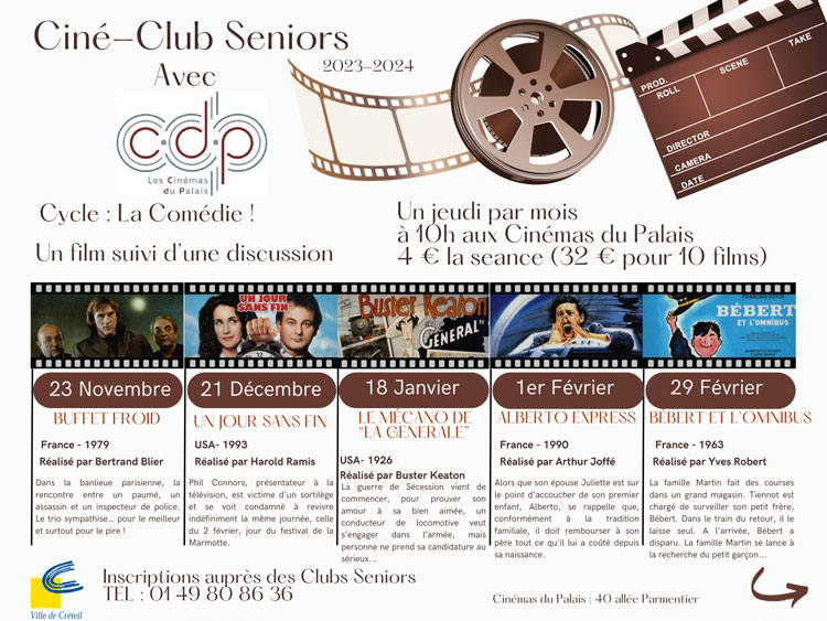 Programme Ciné-club Seniors