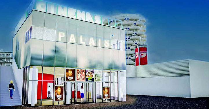 Les Cinémas du Palais disposent désormais d’une façade dynamique dont l’isolation thermique a été repensée.