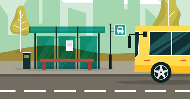 Photo illustration arrêt de bus