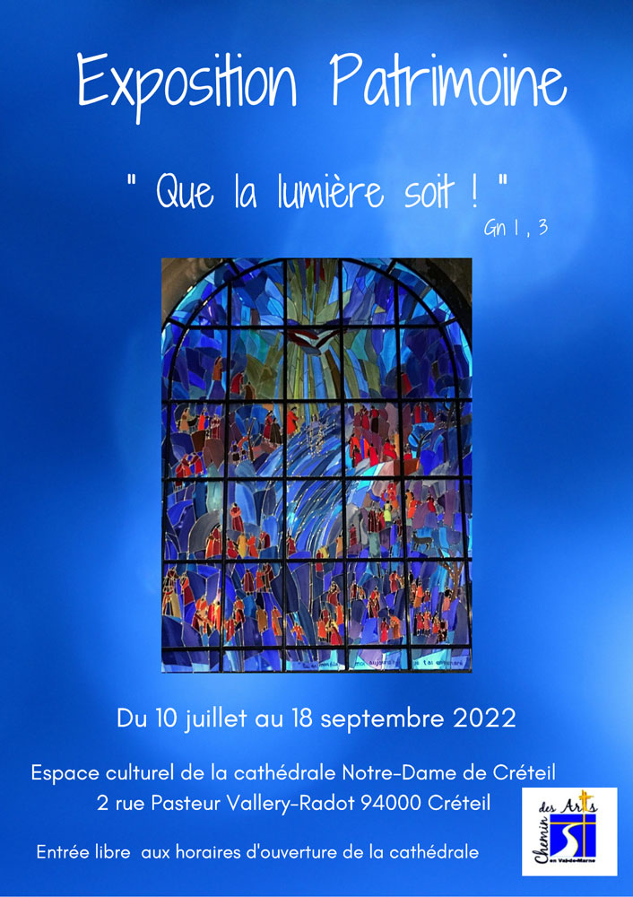 Affiche de l'exposition patrimoine à la cathédrale de Notre-Dame de Créteil